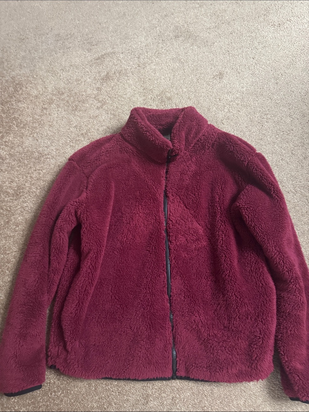 Victoria's Secret Deep Plum Teddy Zip-Up Jacket